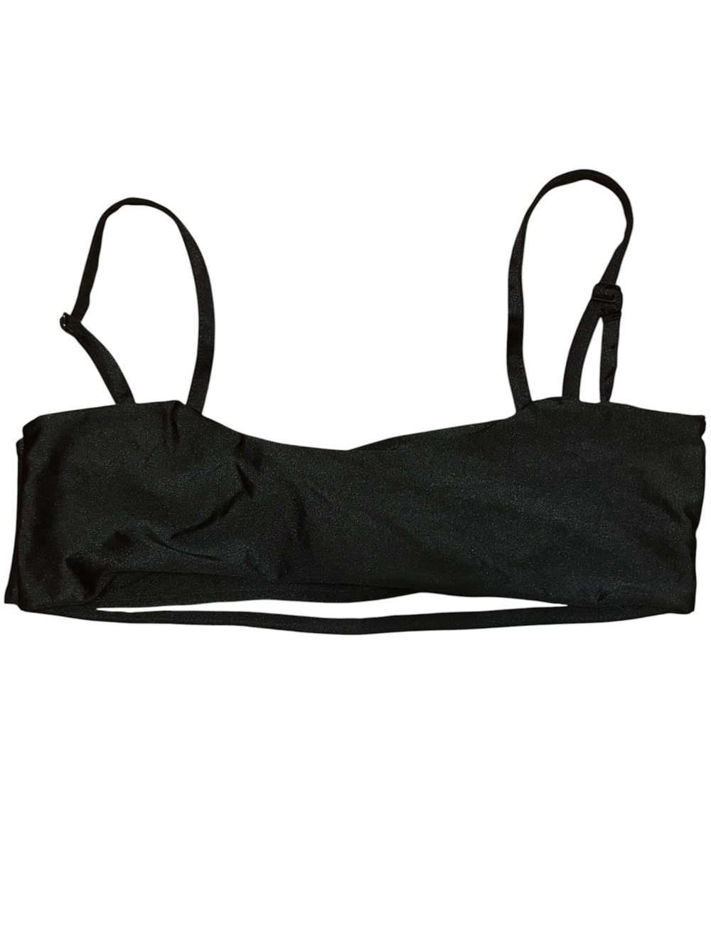 PrettyLittleThing Black Bikini Top with Strap Detail